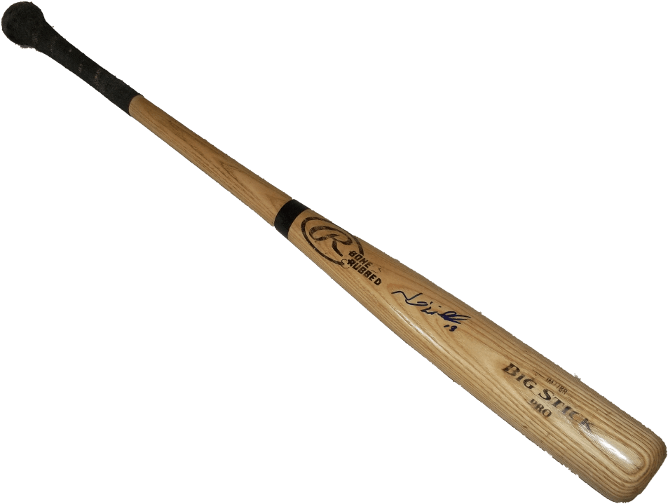 signed baseball bat